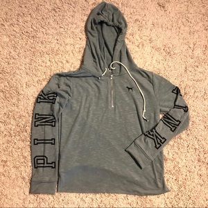 PINK by Victoria’s Secret Blue Hoodie, Size Medium